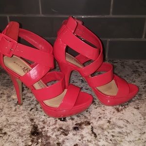 Coral 3 1/2 inch heels worn a few times